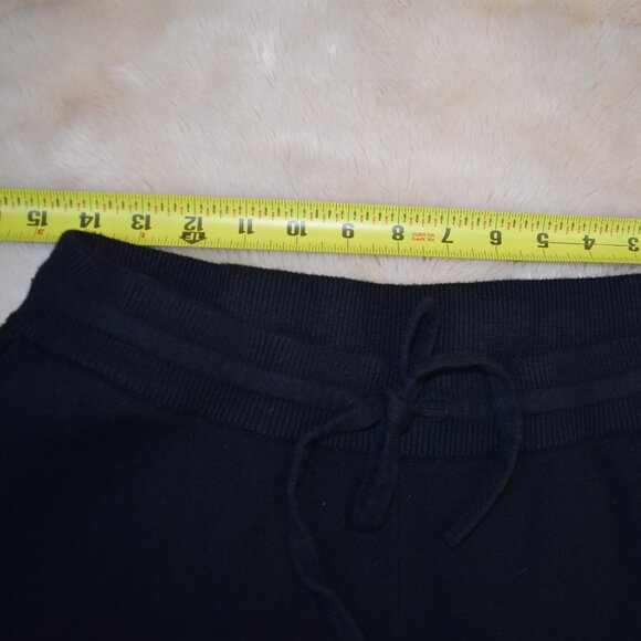 Monrow Black Super Soft Jogger Sweatpants Size Medium Midrise Cozy Loungewear - Picture 7 of 11